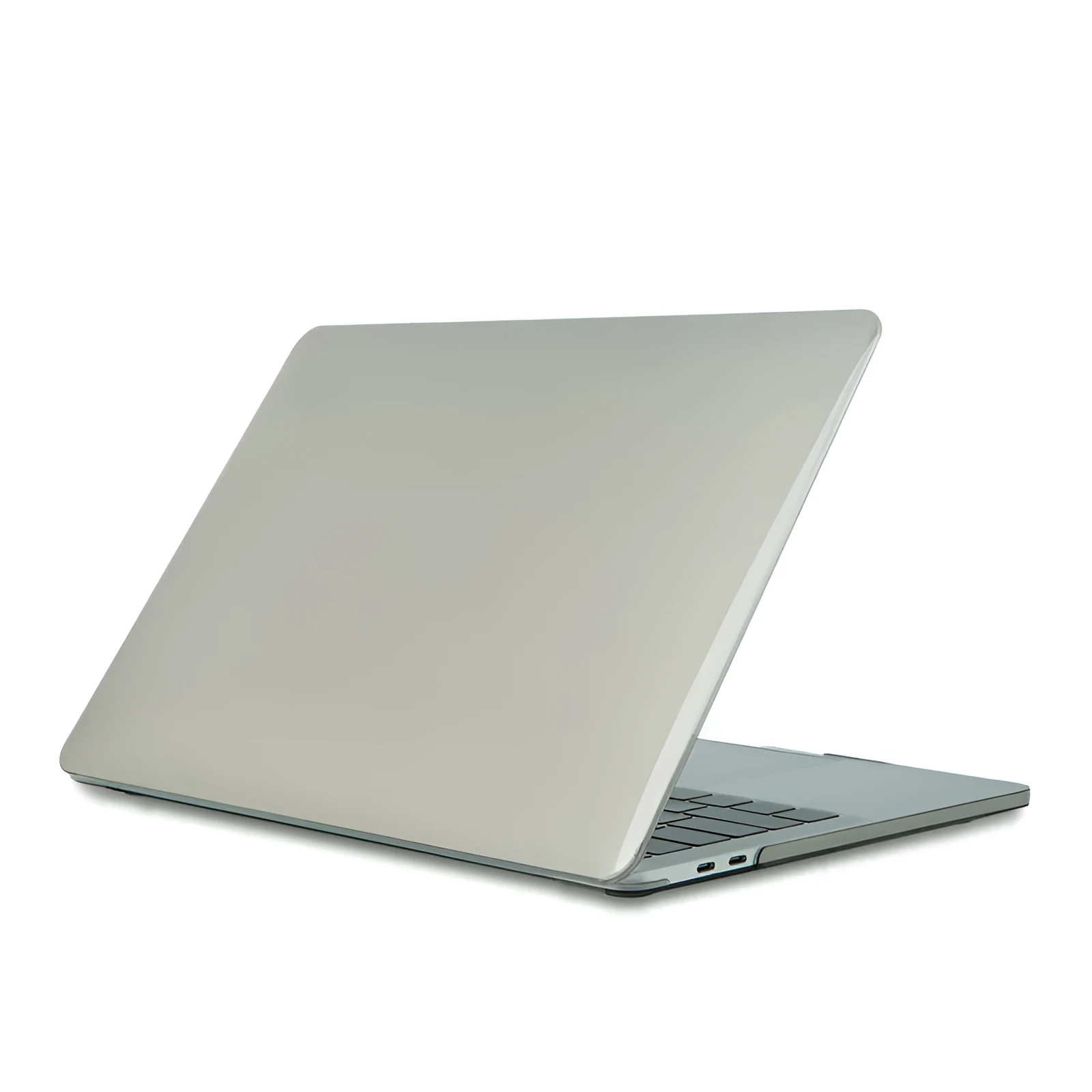Plastic transparent hard shell case for MacBook Air Pro with see-through logo
