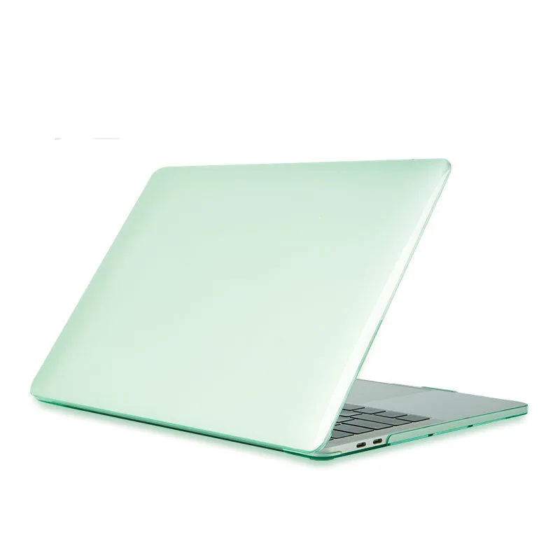 Plastic transparent hard shell case for MacBook Air Pro with see-through logo