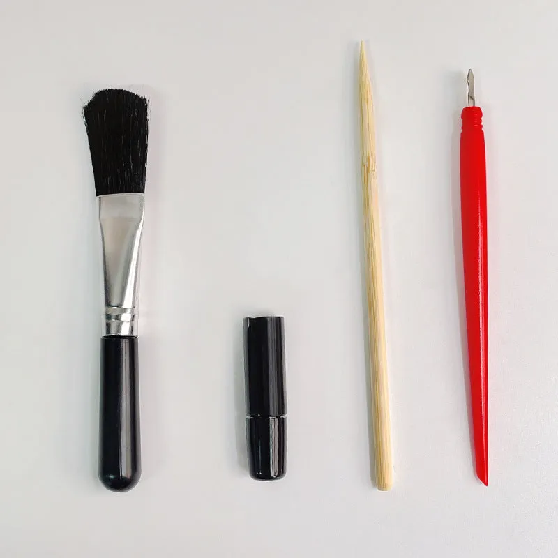 Scraping painting tools set with multiple implements for textured artwork creation