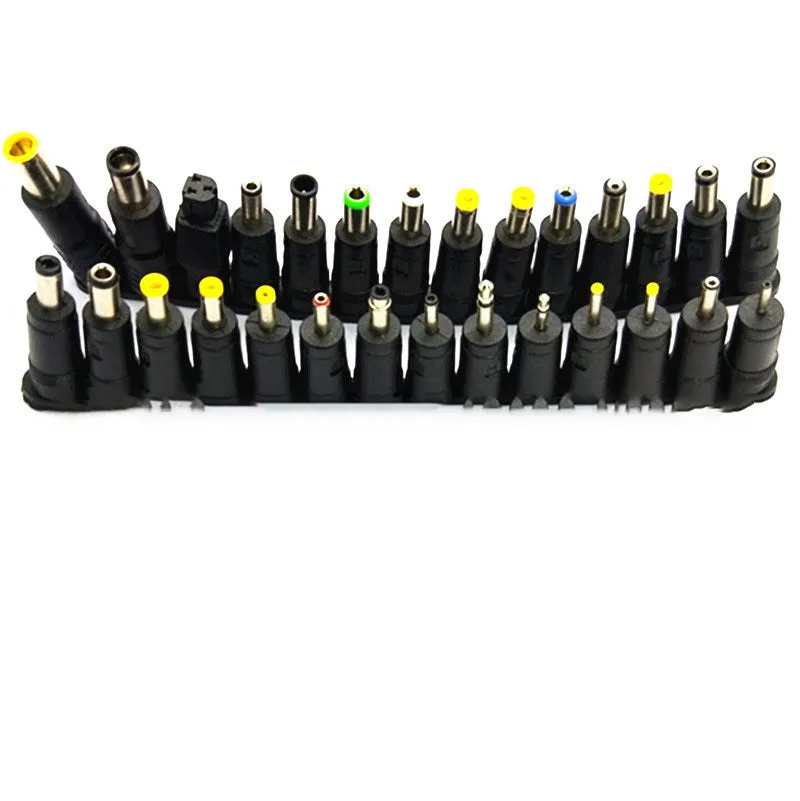 28-piece universal laptop AC DC jack power supply adapter connector plug set with various DC tips