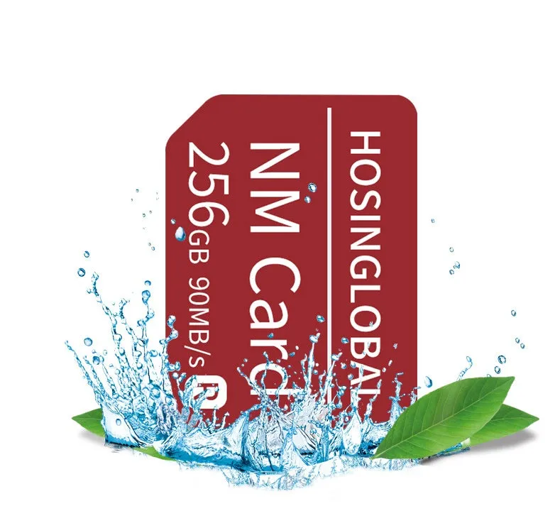 Red Huawei NM memory card 128GB with high speed 90MB/s read write for mobile phone storage