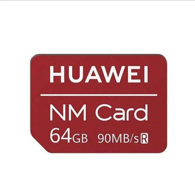 Red Huawei NM memory card 128GB with high speed 90MB/s read write for mobile phone storage