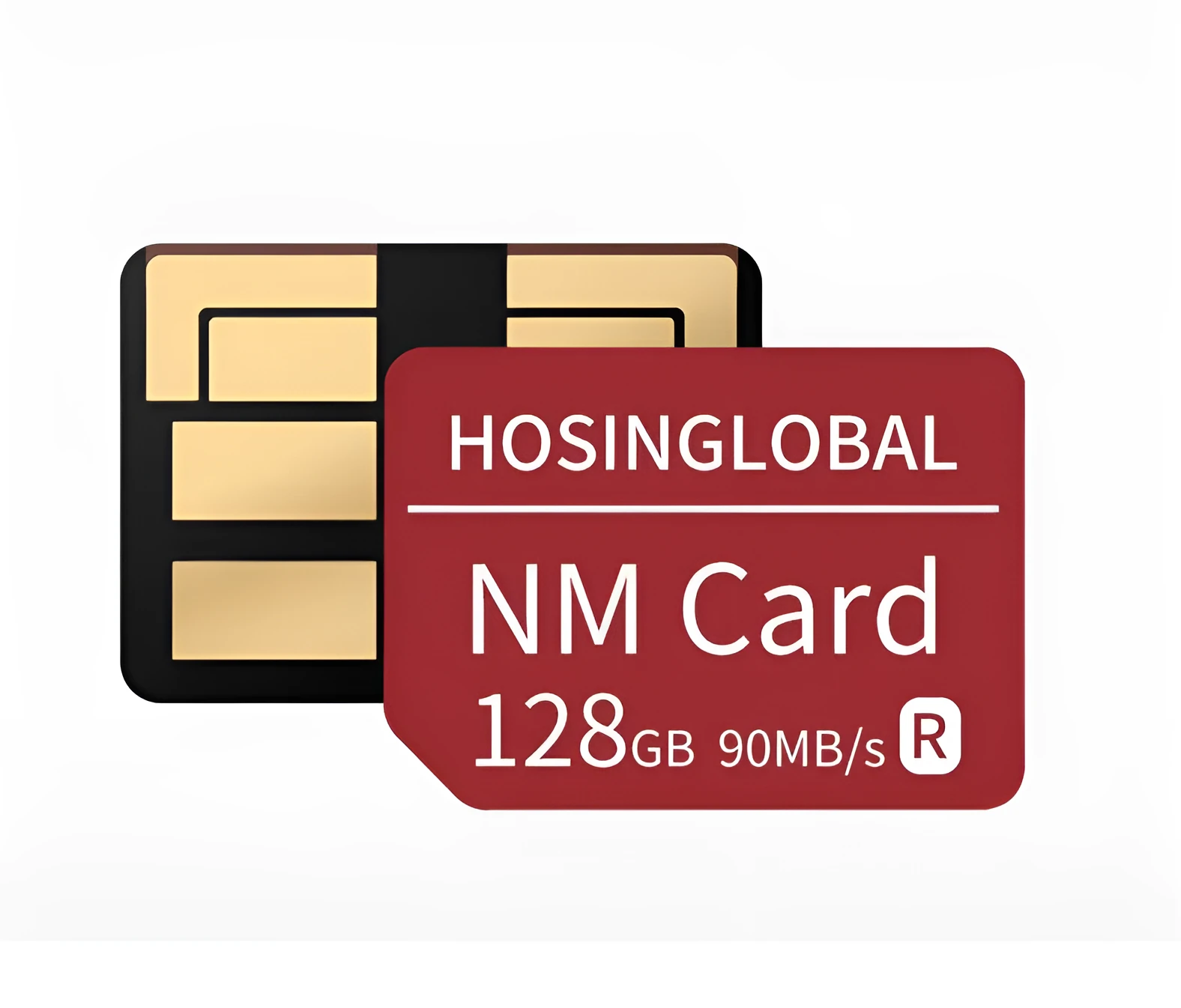 Red Huawei NM memory card 128GB with high speed 90MB/s read write for mobile phone storage