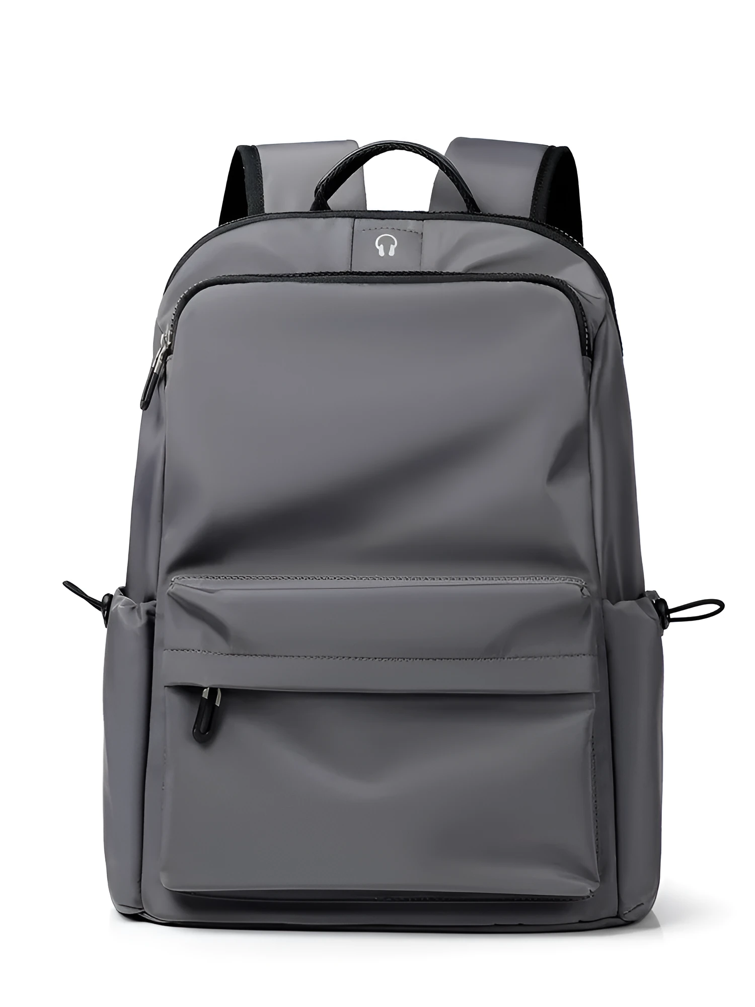 Fashion Simple Travel Bag Trendy Cool Male College Student Computer School Bag in black Oxford spinning fabric