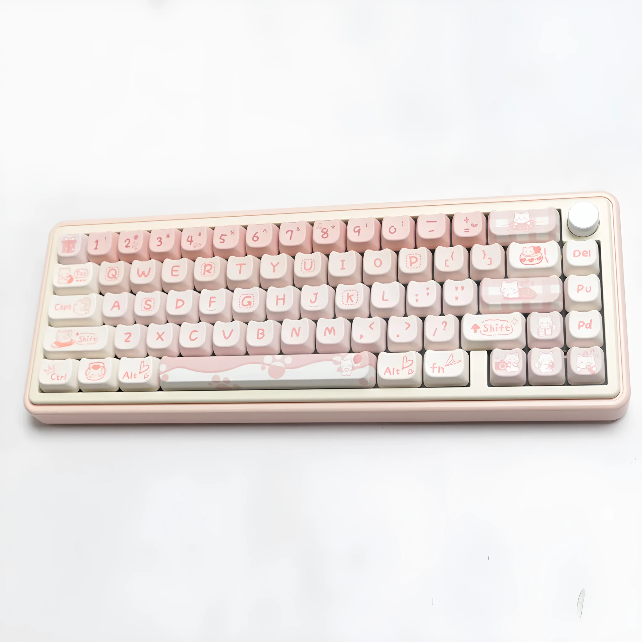 Complete PBT sublimation key cap set for mechanical keyboards showing over 98 keys
