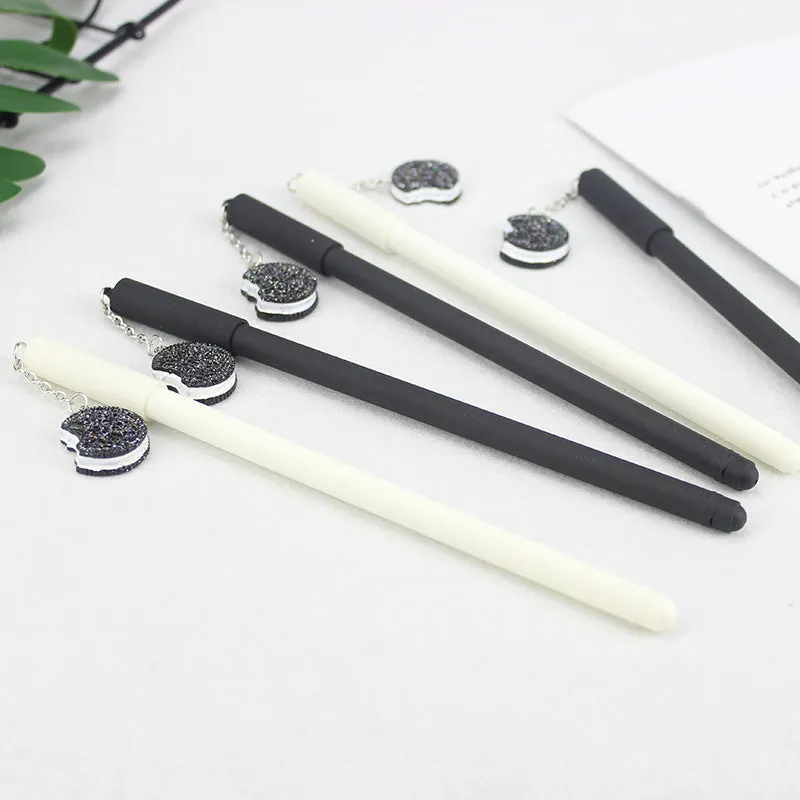 Pendant gel pen from Cookies series with 0.5mm tip and plastic case in black