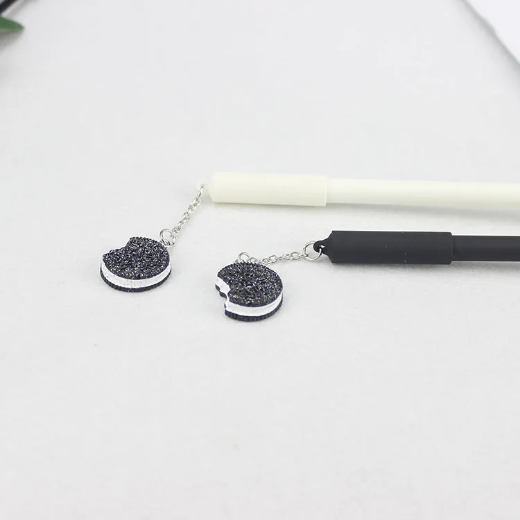 Pendant gel pen from Cookies series with 0.5mm tip and plastic case in black
