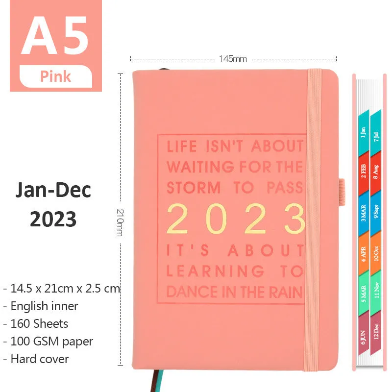 A5 business office notebook with imitation leather cover in multiple colours including black, red, and blue