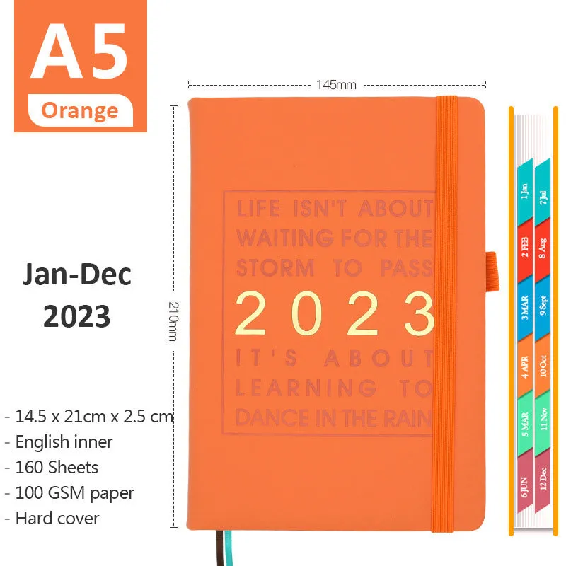 A5 business office notebook with imitation leather cover in multiple colours including black, red, and blue