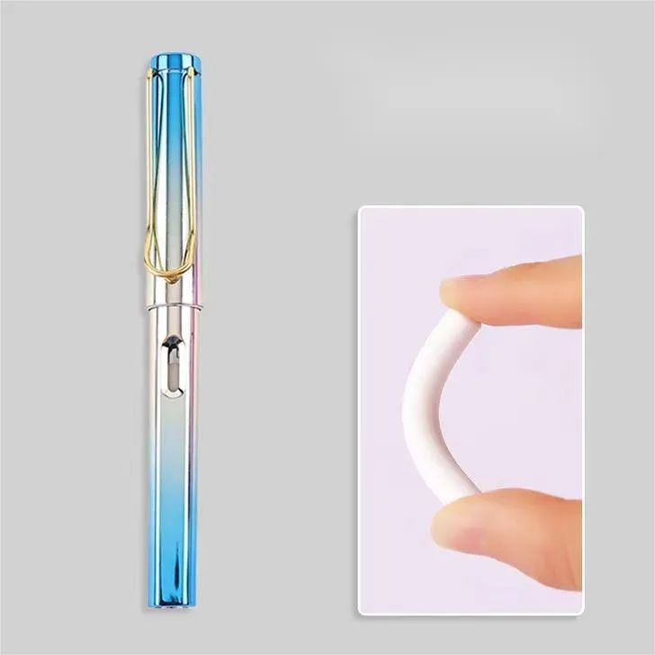 Portable eternal pencil HB gold blue colour with plastic body and copper tip