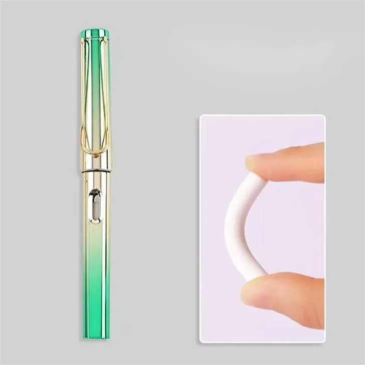 Portable eternal pencil HB gold blue colour with plastic body and copper tip
