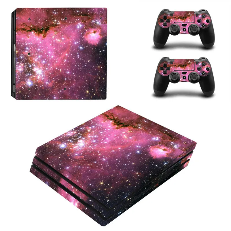 PS4 Pro game console sticker in white colour showing PVC material with ventilating grooves