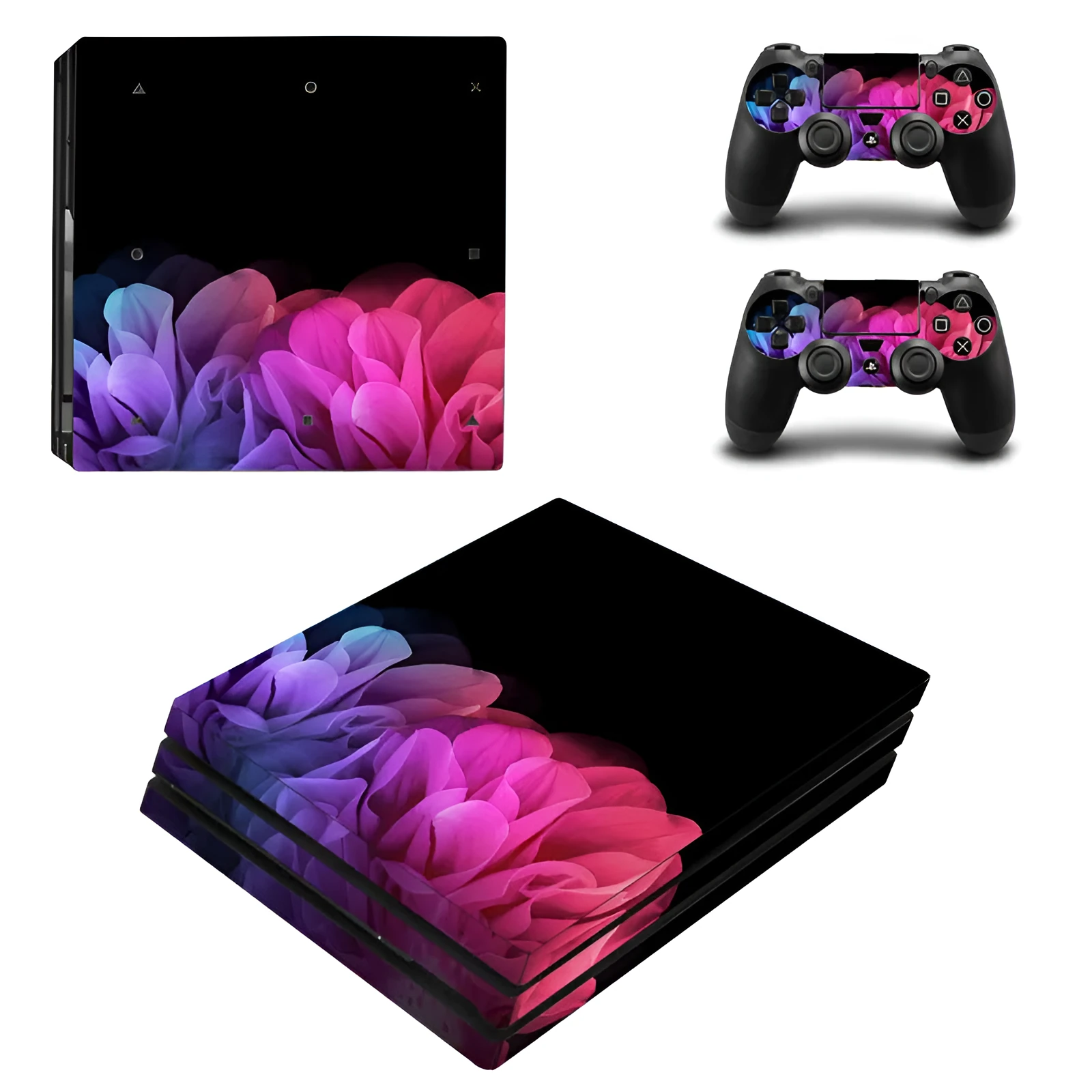 PS4 Pro game console sticker in white colour showing PVC material with ventilating grooves
