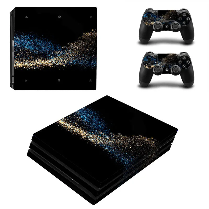 PS4 Pro game console sticker in white colour showing PVC material with ventilating grooves