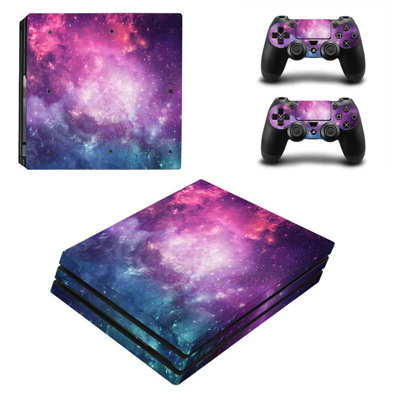 PS4 Pro game console sticker in white colour showing PVC material with ventilating grooves