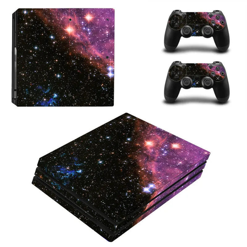 PS4 Pro game console sticker in white colour showing PVC material with ventilating grooves