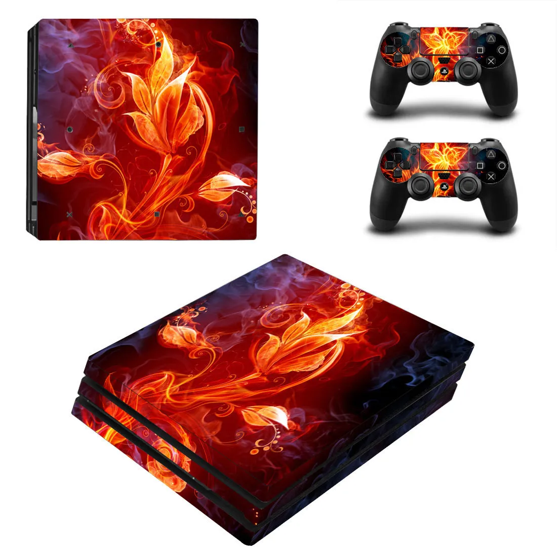 PS4 Pro game console sticker in white colour showing PVC material with ventilating grooves