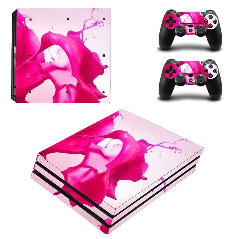 PS4 Pro game console sticker in white colour showing PVC material with ventilating grooves