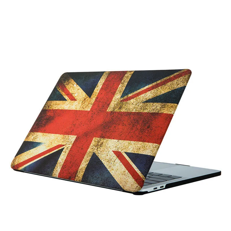 Frosted painted marble protective shell for MacBook Air and Pro models, plastic silicone cover in marble pattern