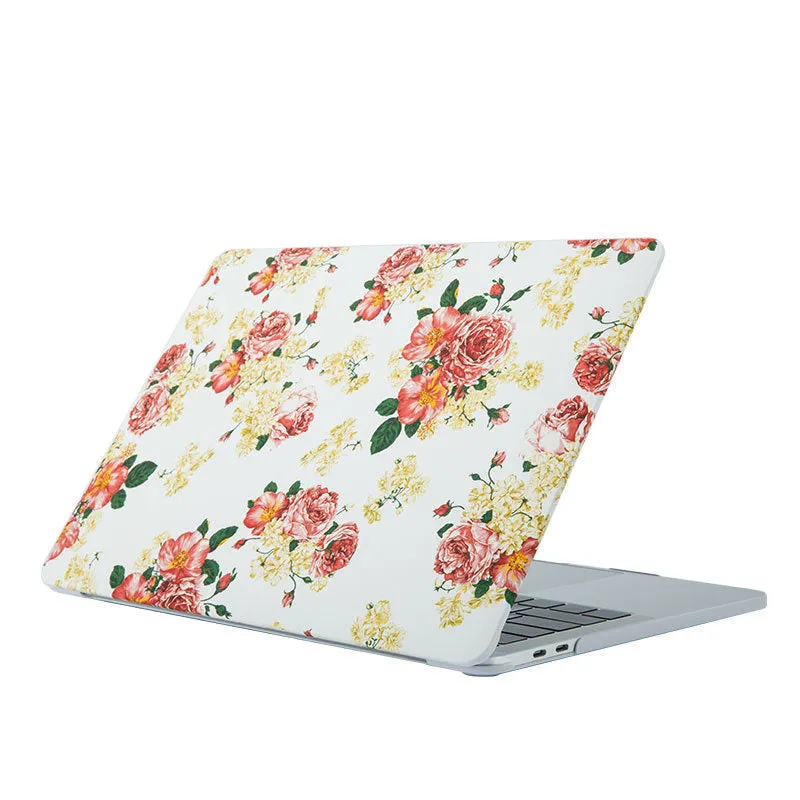 Frosted painted marble protective shell for MacBook Air and Pro models, plastic silicone cover in marble pattern
