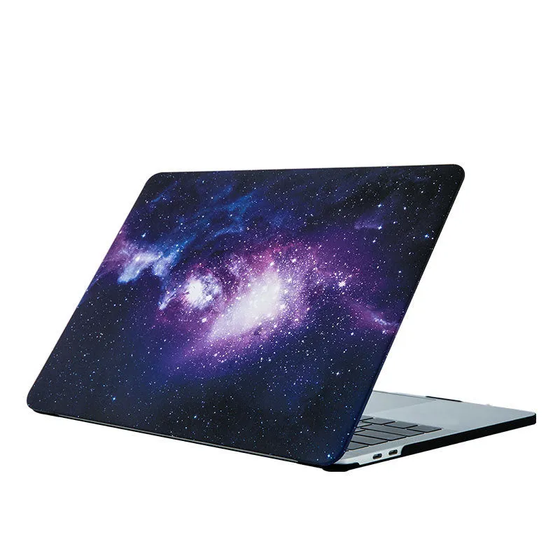 Frosted painted marble protective shell for MacBook Air and Pro models, plastic silicone cover in marble pattern
