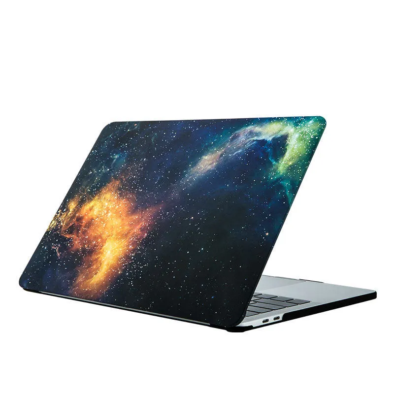 Frosted painted marble protective shell for MacBook Air and Pro models, plastic silicone cover in marble pattern