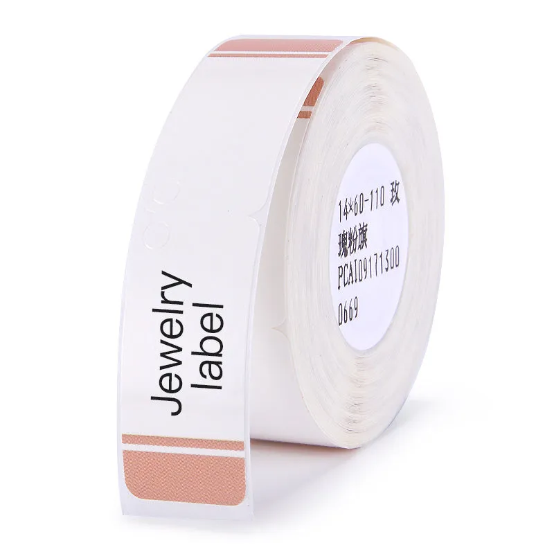Thermal label paper roll for Jingchen D11 and D110 printers, 12mm width, three proof coating, multiple colour options