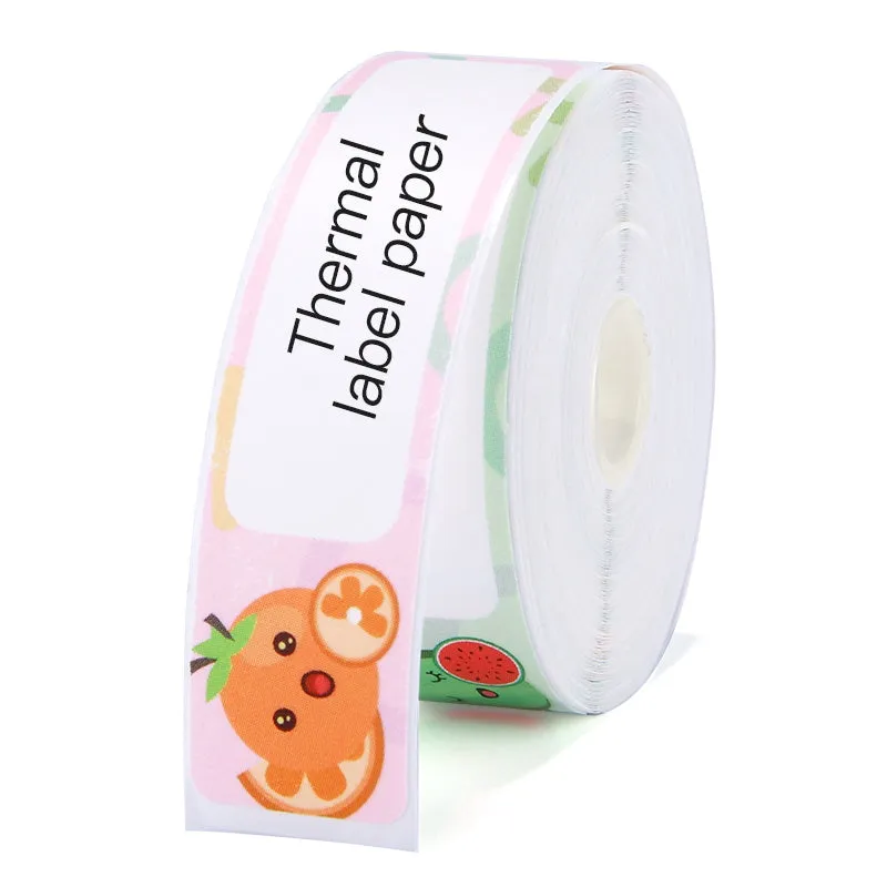 Thermal label paper roll for Jingchen D11 and D110 printers, 12mm width, three proof coating, multiple colour options