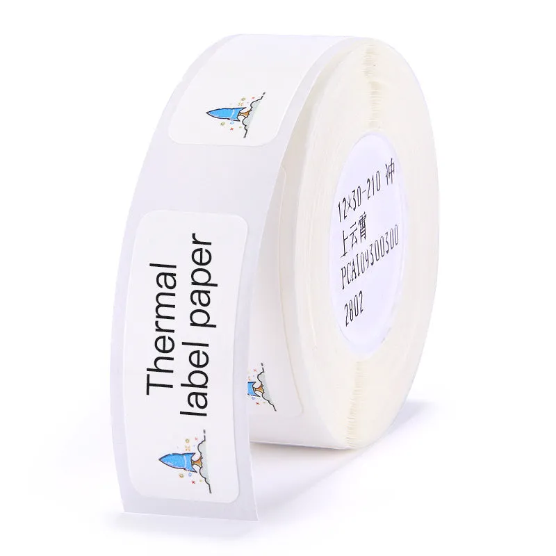 Thermal label paper roll for Jingchen D11 and D110 printers, 12mm width, three proof coating, multiple colour options