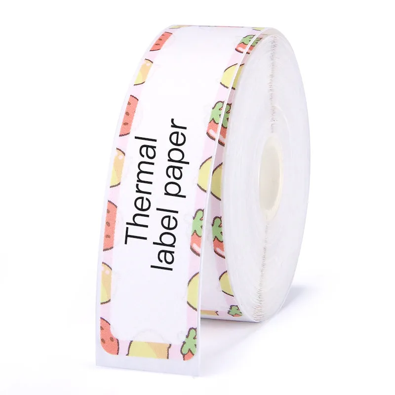 Thermal label paper roll for Jingchen D11 and D110 printers, 12mm width, three proof coating, multiple colour options