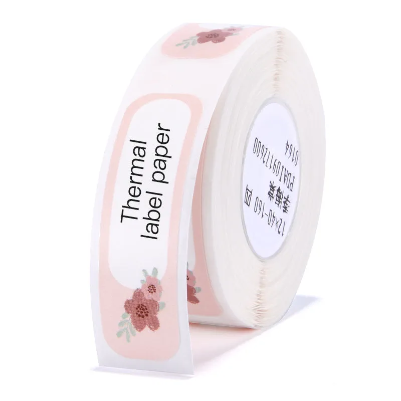 Thermal label paper roll for Jingchen D11 and D110 printers, 12mm width, three proof coating, multiple colour options