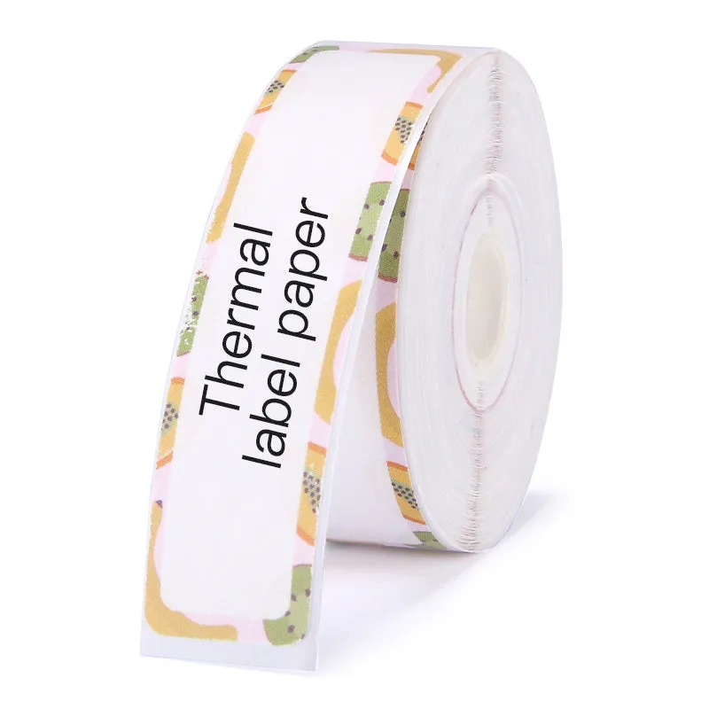 Thermal label paper roll for Jingchen D11 and D110 printers, 12mm width, three proof coating, multiple colour options
