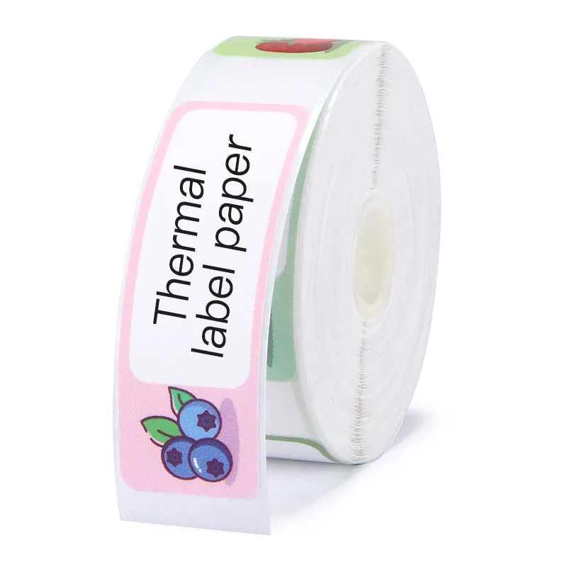 Thermal label paper roll for Jingchen D11 and D110 printers, 12mm width, three proof coating, multiple colour options
