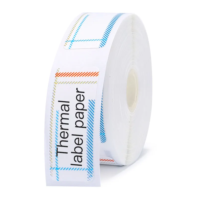 Thermal label paper roll for Jingchen D11 and D110 printers, 12mm width, three proof coating, multiple colour options