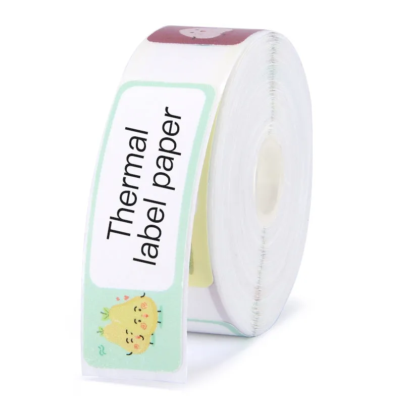 Thermal label paper roll for Jingchen D11 and D110 printers, 12mm width, three proof coating, multiple colour options