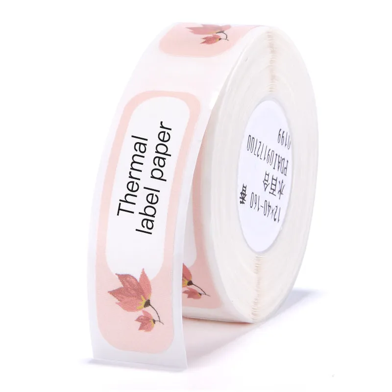 Thermal label paper roll for Jingchen D11 and D110 printers, 12mm width, three proof coating, multiple colour options