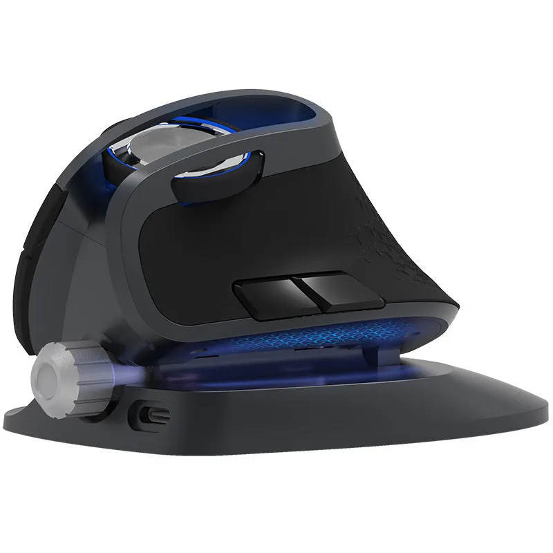 Black M618X wireless Bluetooth gaming mouse with 6 buttons and Type-C charging cable
