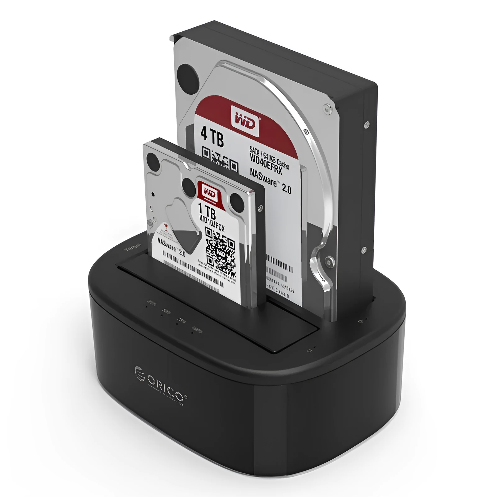 Black 3.5-inch hard disk box holder with ABS enclosure for offline copy