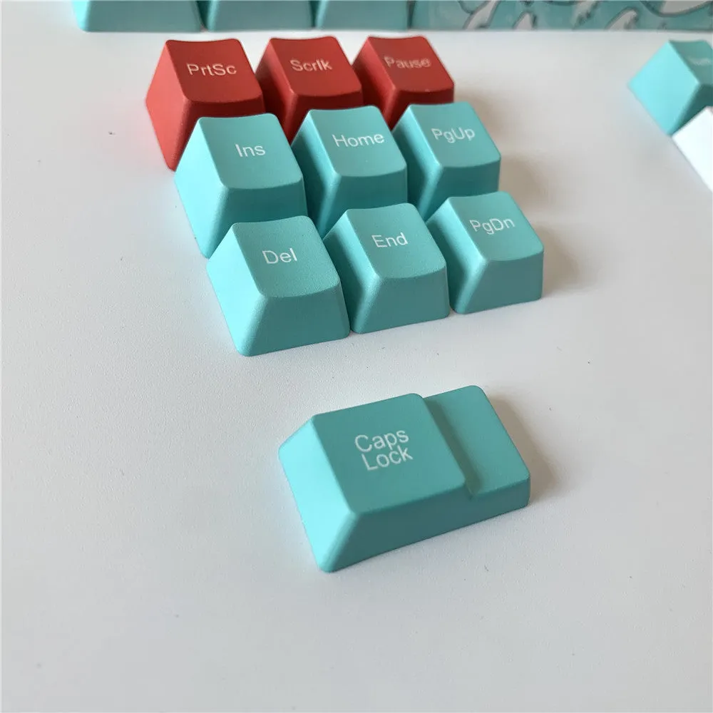 Coral Sea 108-key keycap set for mechanical keyboard with Japanese radical style