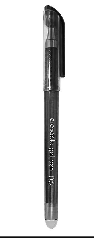 Black rewritable paper notebook open with spiral binding, erasable pen, and B5 size sheets