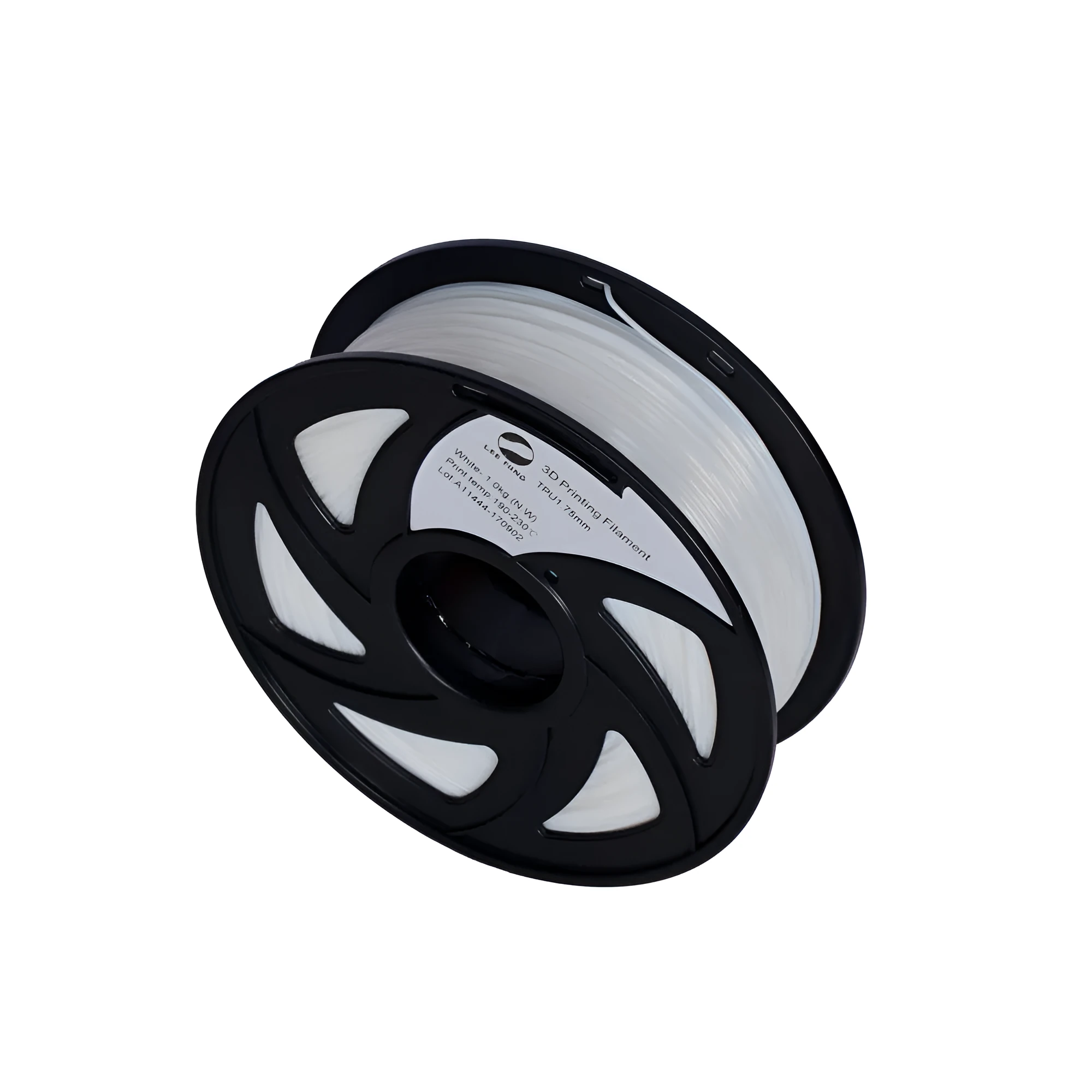 Black TPU filament spool for flexible 3D printing pen consumables