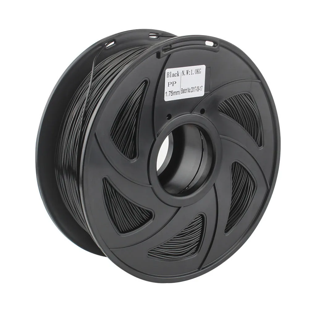 Black TPU filament spool for flexible 3D printing pen consumables