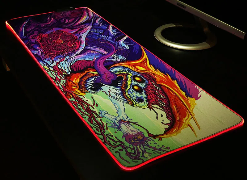 Symphony gaming light-emitting mouse pad with RGB illumination, cloth surface, 300x600x4mm size