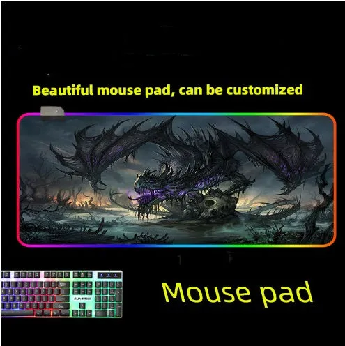 Symphony gaming light-emitting mouse pad with RGB illumination, cloth surface, 300x600x4mm size