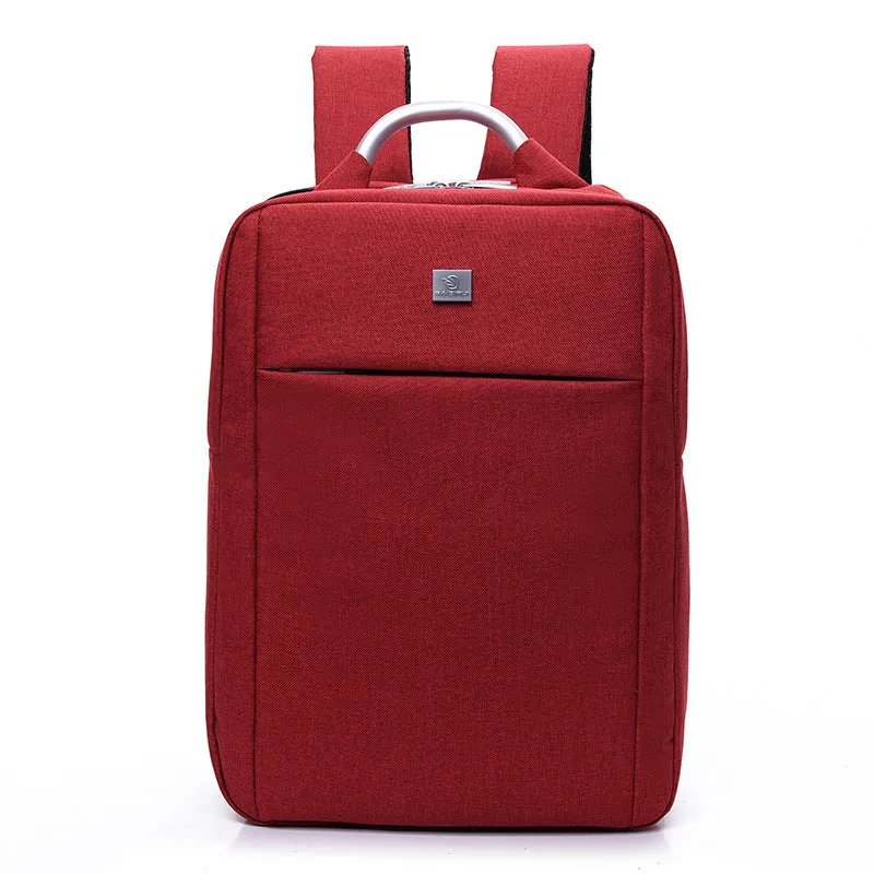 Casual backpack 30-litre Oxford cloth laptop bag in Matte Grey, front view showing main compartment