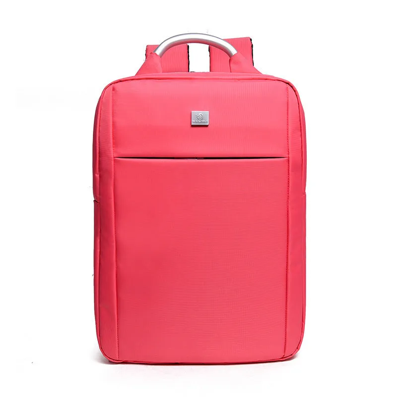 Casual backpack 30-litre Oxford cloth laptop bag in Matte Grey, front view showing main compartment