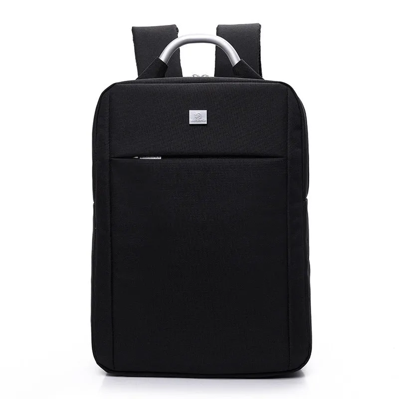 Casual backpack 30-litre Oxford cloth laptop bag in Matte Grey, front view showing main compartment