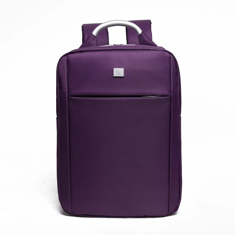 Casual backpack 30-litre Oxford cloth laptop bag in Matte Grey, front view showing main compartment