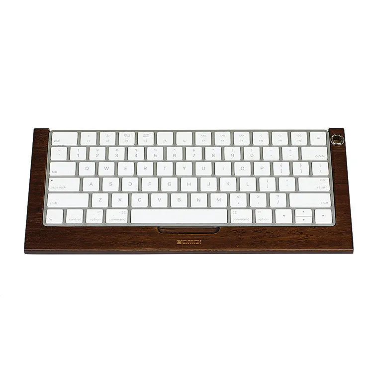 Natural bamboo keyboard holder for Apple Bluetooth Keyboard 2nd generation, compact 31.5x14.7cm size