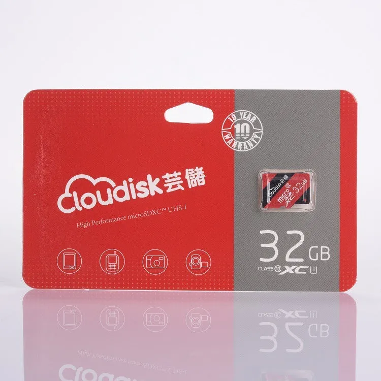 Red driving recorder memory card 32GB Class10 TF for dash cam